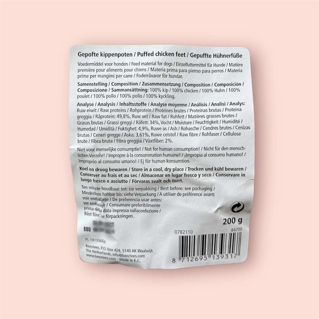 BEEZTEES Patas Pollo Infladas 200 g
