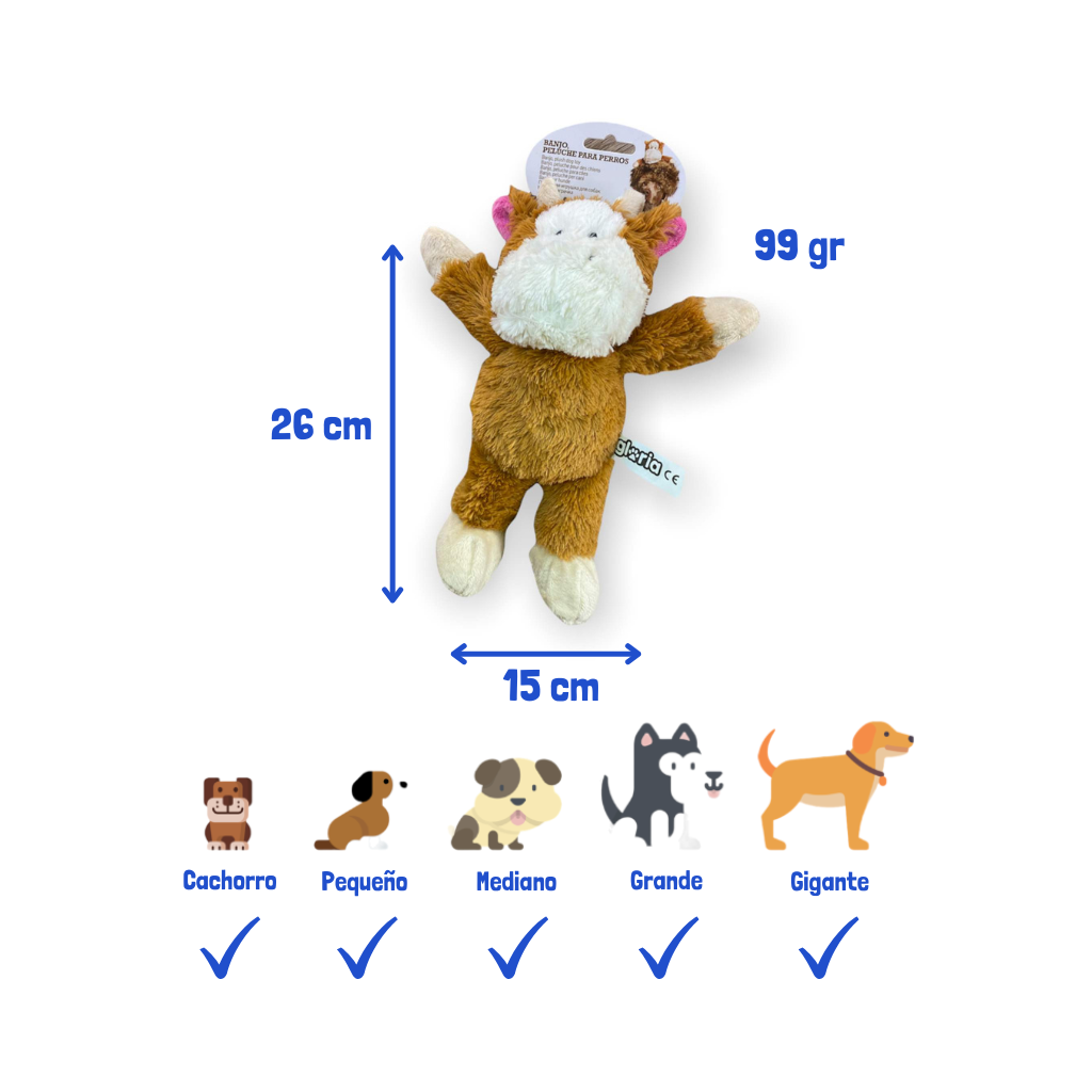 GLORIA Banjo peluche para perros