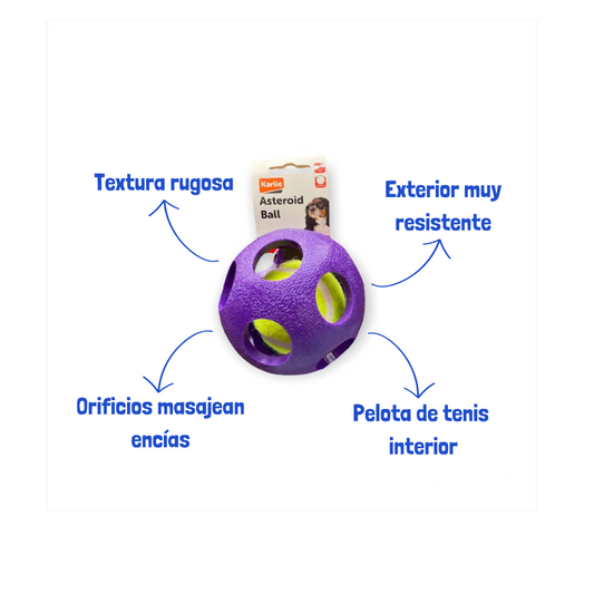 KARLIE Pelota Asteroide TPR para perros