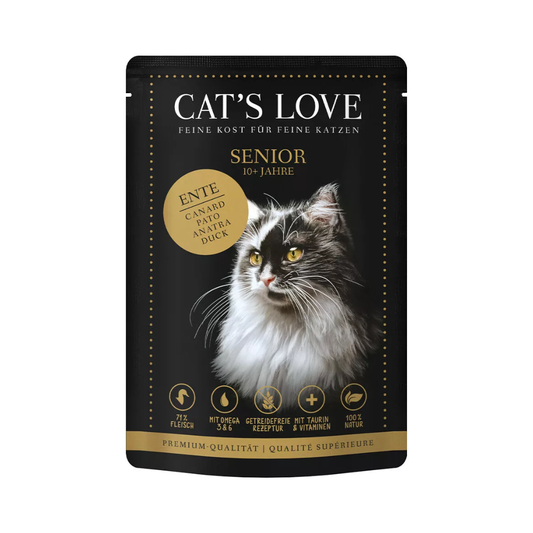 CAT´S LOVE Senior Pato 85 g para gatos