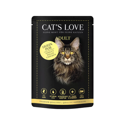 CAT´S LOVE Adulto Puro Pollo 85 g para gatos