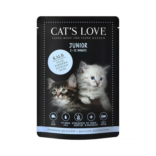 CAT´S LOVE Junior Puro Pollo 85 g para gatos
