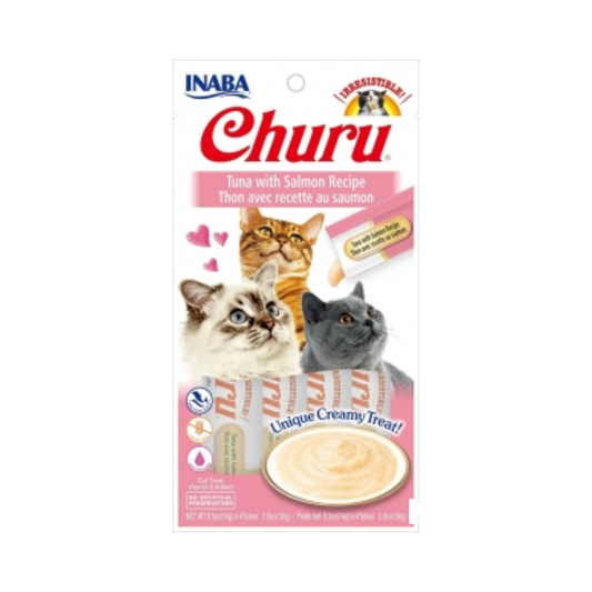 CHURU Atún y Salmón 4x14 g para gatos