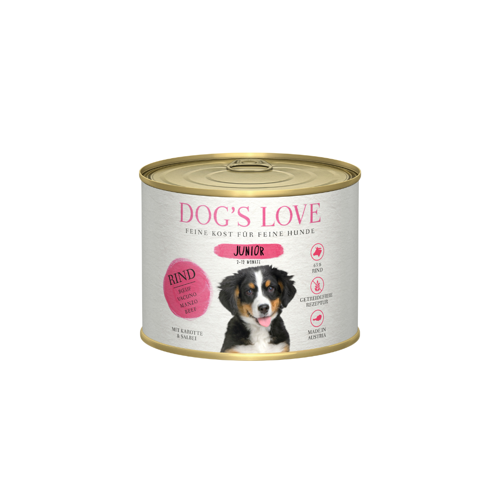 DOG´S LOVE Junior Vacuno 200 g