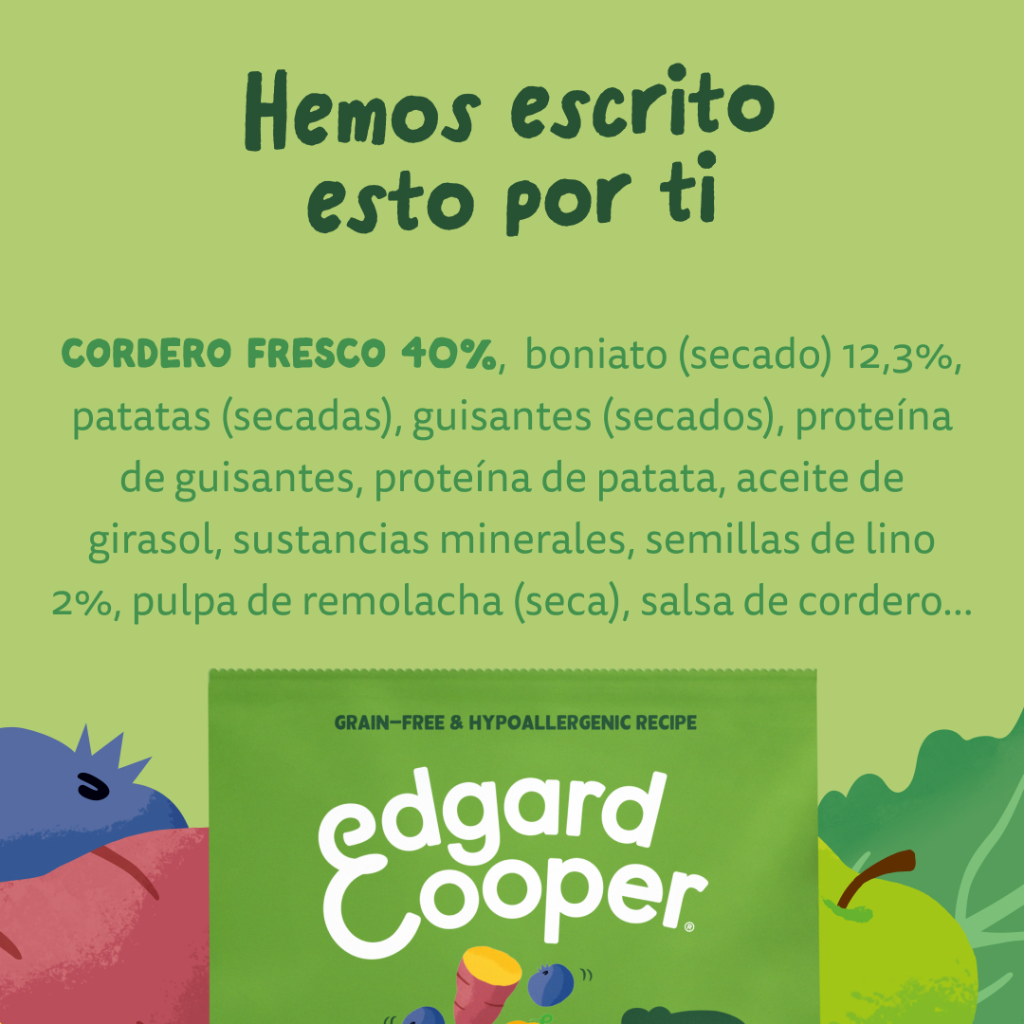 EDGARD&COOPER Cordero Fresco para perros