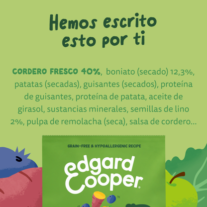 EDGARD&COOPER Cordero Fresco para perros