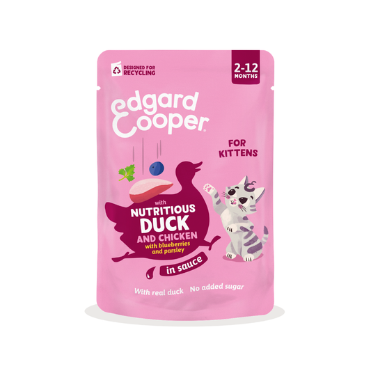 EDGARD&COOPER Pato y Pollo en Salsa 85 g para gatos