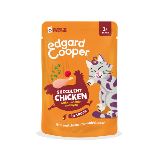 EDGARD&COOPER Pollo en Salsa 85 g para gatos