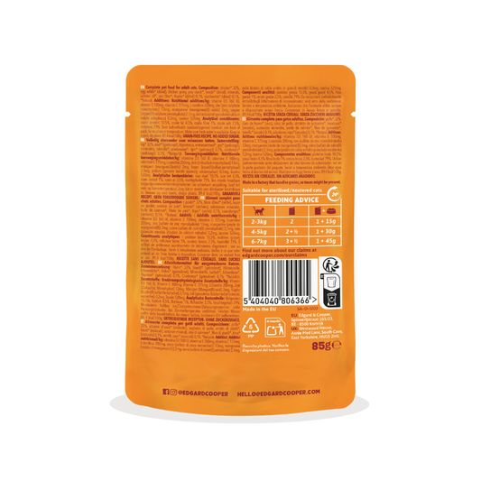 EDGARD&COOPER Pollo en Salsa 85 g para gatos