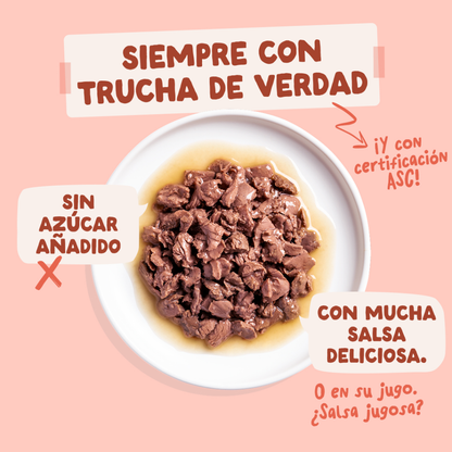 EDGARD&COOPER Trucha y Pollo en Salsa 85 g para gatos