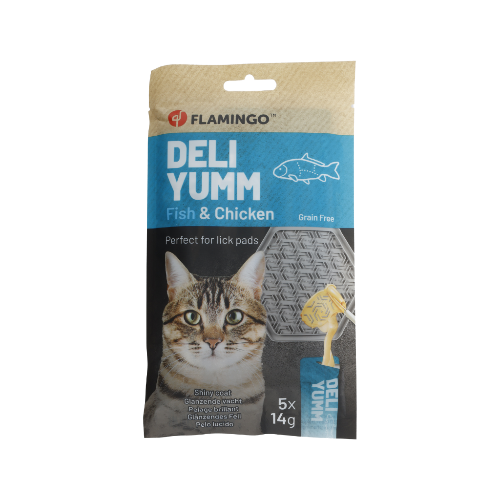 FLAMINGO Deli Yumm Piel y Pelaje 5x14 g para gatos