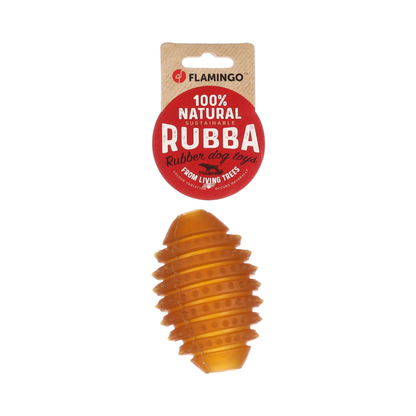FLAMINGO Rubba Pelota Rugby de Caucho 100% Natural con Picos para perros