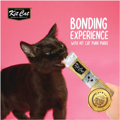 KIT CAT PurrPuree PLUS Piel y Pelaje 60 g (4x15 g) para gatos