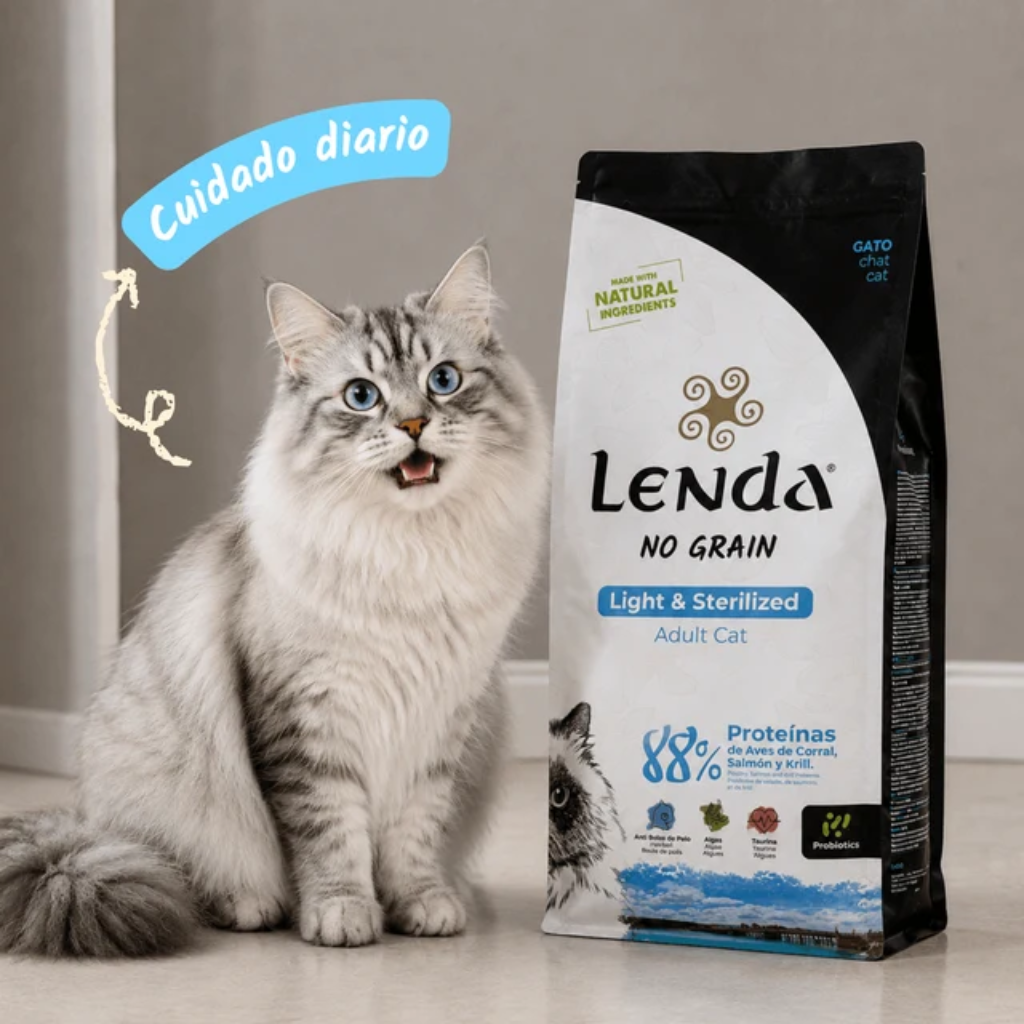 LENDA Light&Sterilized Sin Cereales para gatos