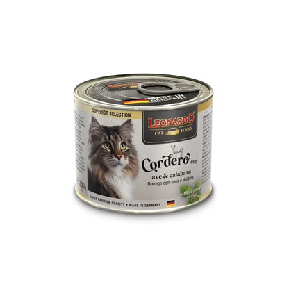 LEONARDO Superior Selection Cordero con Ave y Calabaza 200 g para gatos