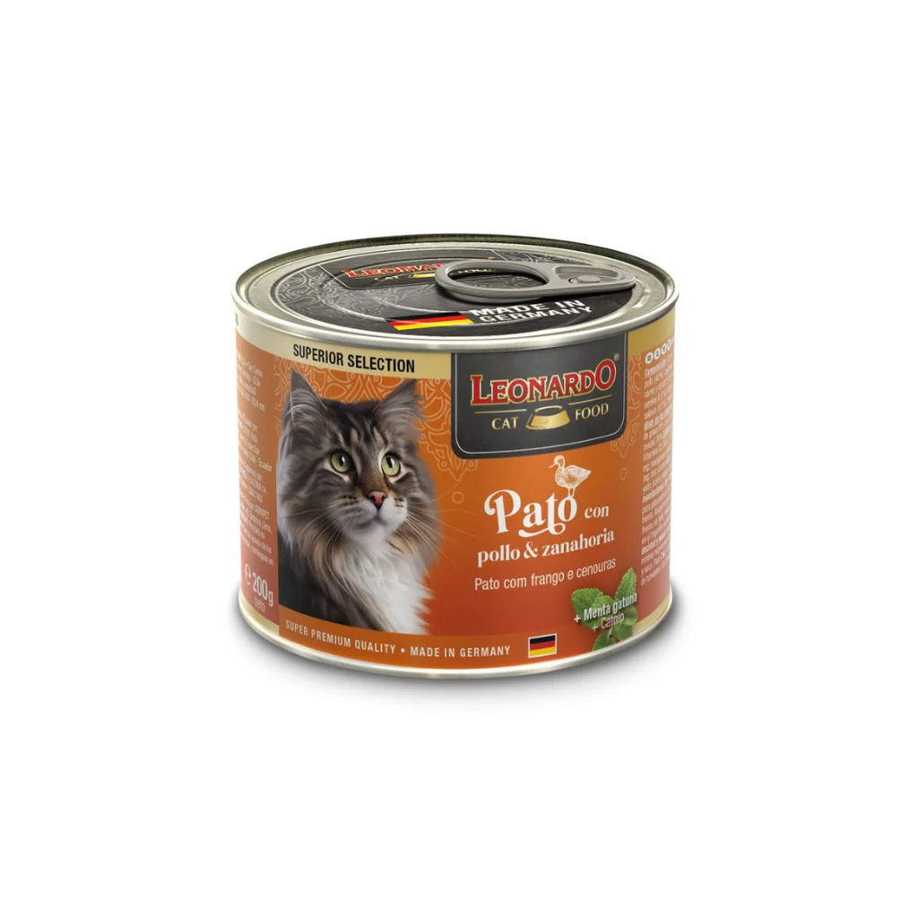 LEONARDO Superior Selection Pato con Pollo y Zanahoria 200 g para gatos
