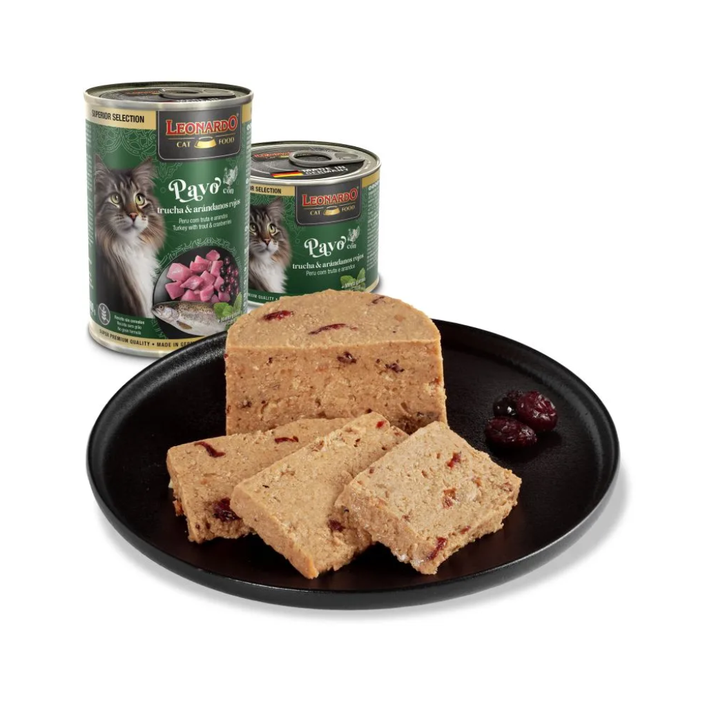 LEONARDO Superior Selection Pavo con Trucha y Arándano 200 g para gatos