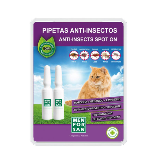 MENFORSAN Pipeta con margosa, geraniol y lavandino para gatos