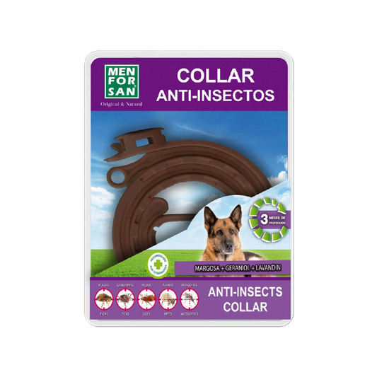 MENFORSAN Collar Anti-insectos Perros Medianos y Grandes 60 cm