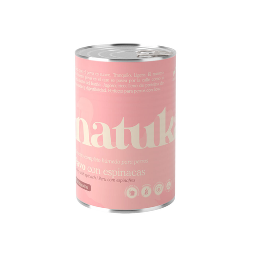 NATUKA Pavo con Espinacas 400 g para perros