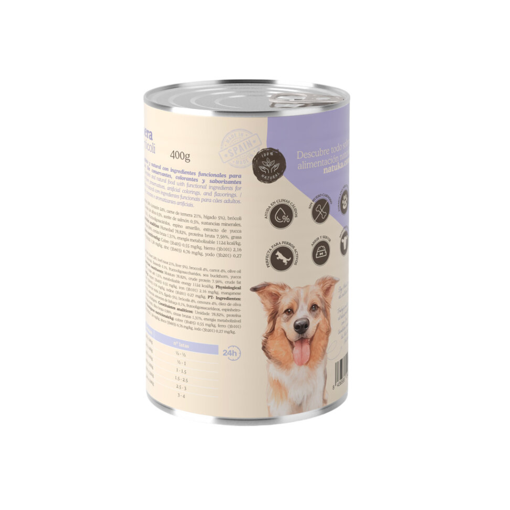 NATUKA Ternera con Brocoli 400 g para perros