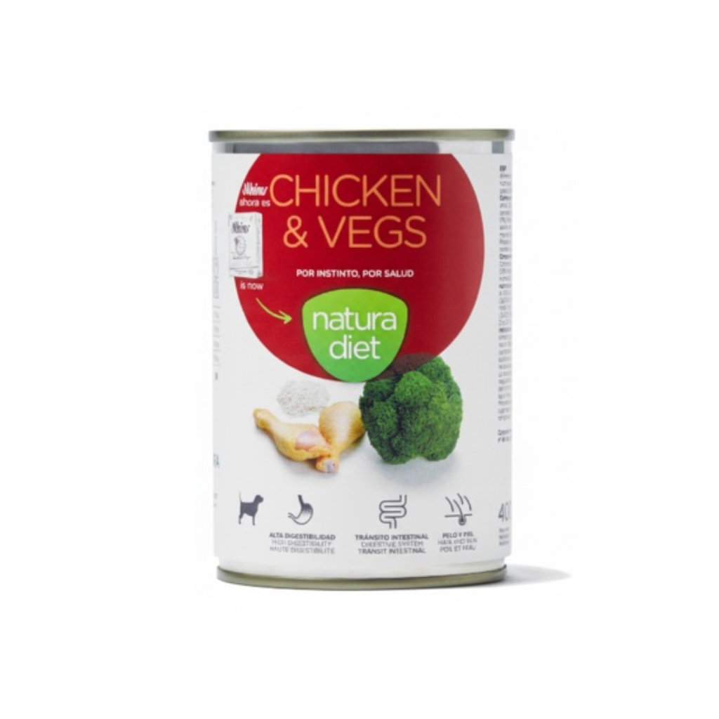 NATURA DIET Chicken & Vegs 400 g para perros