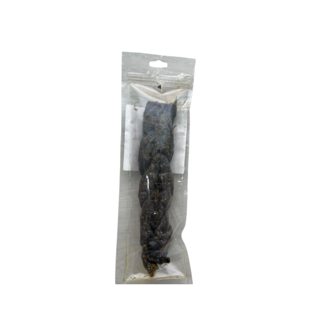 PEITIPETS Trenza de Fletán Negro 90 g 18-22 cm para perros
