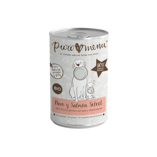 PUROMENU Menú Pavo y Salmón Select BIO 400 g para perros