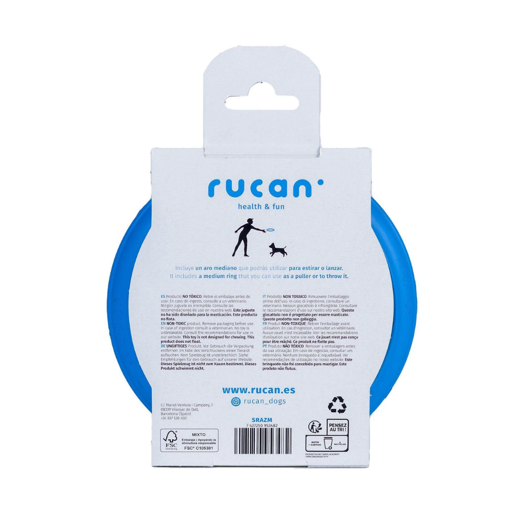 RUCAN Sky Rings Caucho 100% Natural para perros