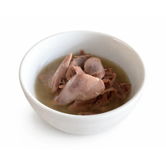 WESO Muslo de Gallina en Caldo de Huesos - Bote 330 g para perros y gatos