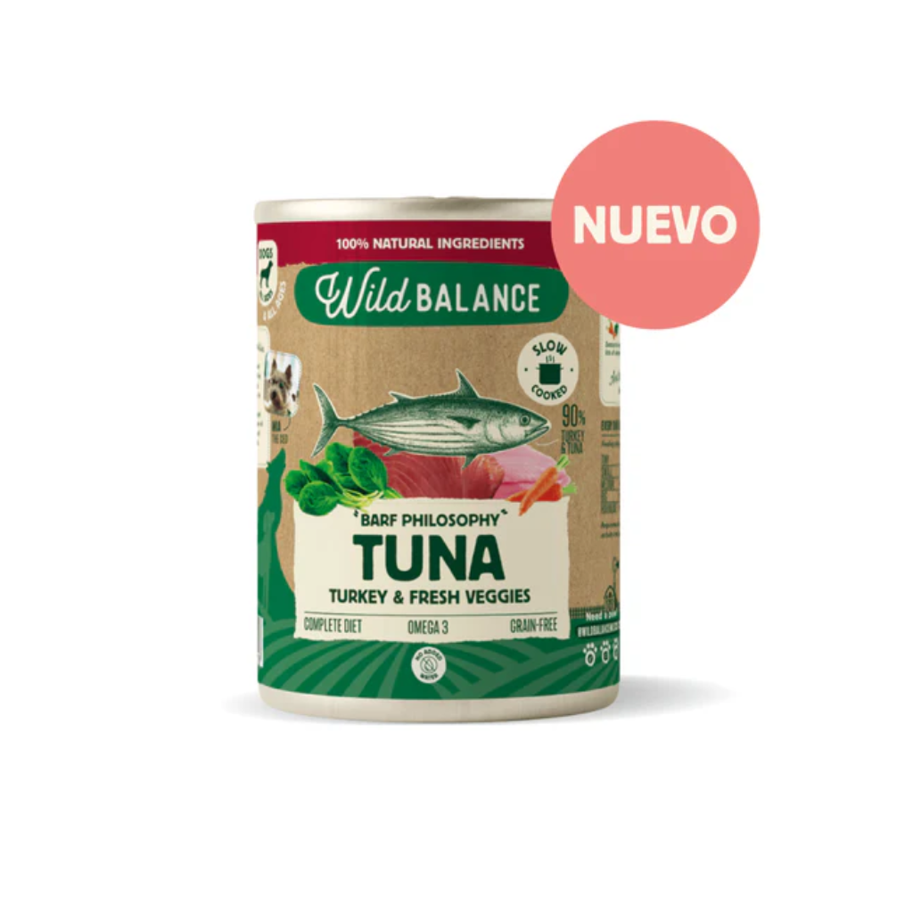 WILD BALANCE Lata de Atún y Pavo 400 g para perros