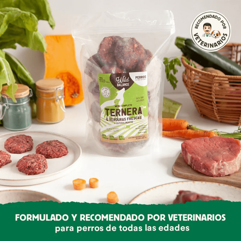 WILD BALANCE Menú BARF Ternera con Verduras Frescas