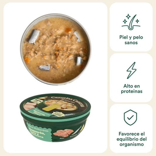 WILD BALANCE Cazuela Casera de Boquerón, Pavo y Manzana 280 g para perros