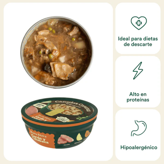 WILD BALANCE Cazuela Casera de Cerdo y Calabaza 280 g para perros