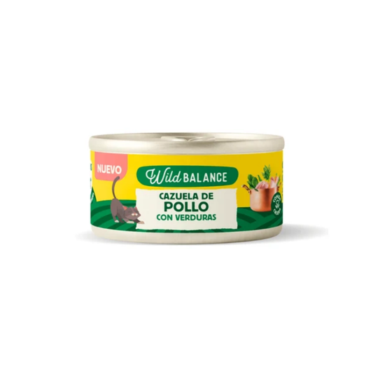 WILD BALANCE Cazuela de Pollo con verduras 80 g para gatos