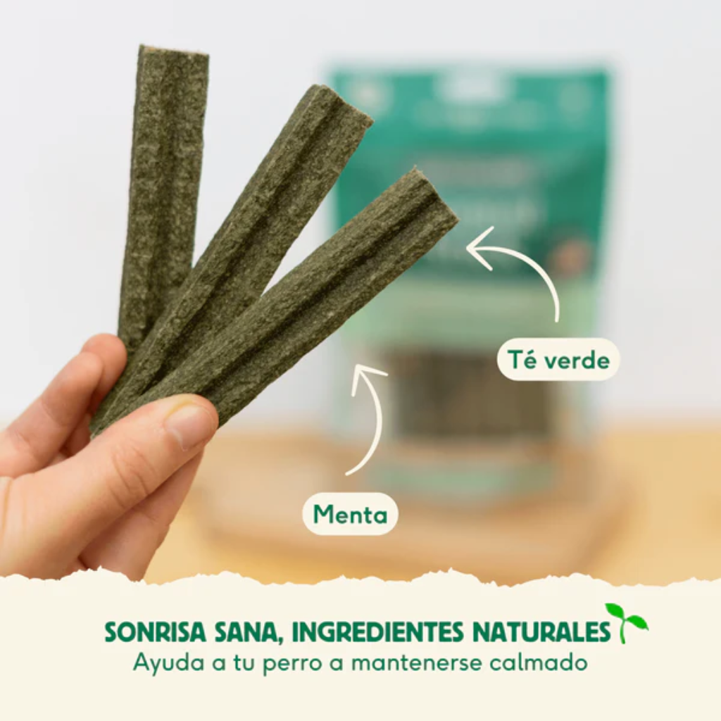 WILD BALANCE Sticks Dentales Pavo, Té Verde y Menta - Efecto Relajante 7 uds para perros