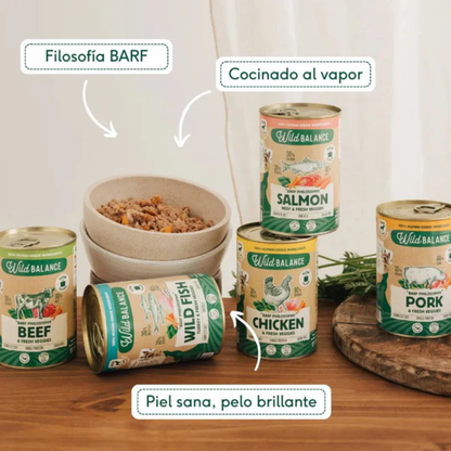 WILD BALANCE Lata de Atún y Pavo 400 g para perros