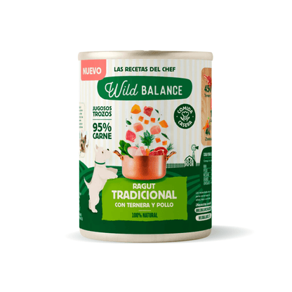 WILD BALANCE Ragut Tradicional de Ternera y Pollo 400 g