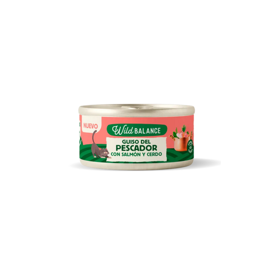 WILD BALANCE Ragut Tradicional de Salmón y Cerdo 80 g para gatos