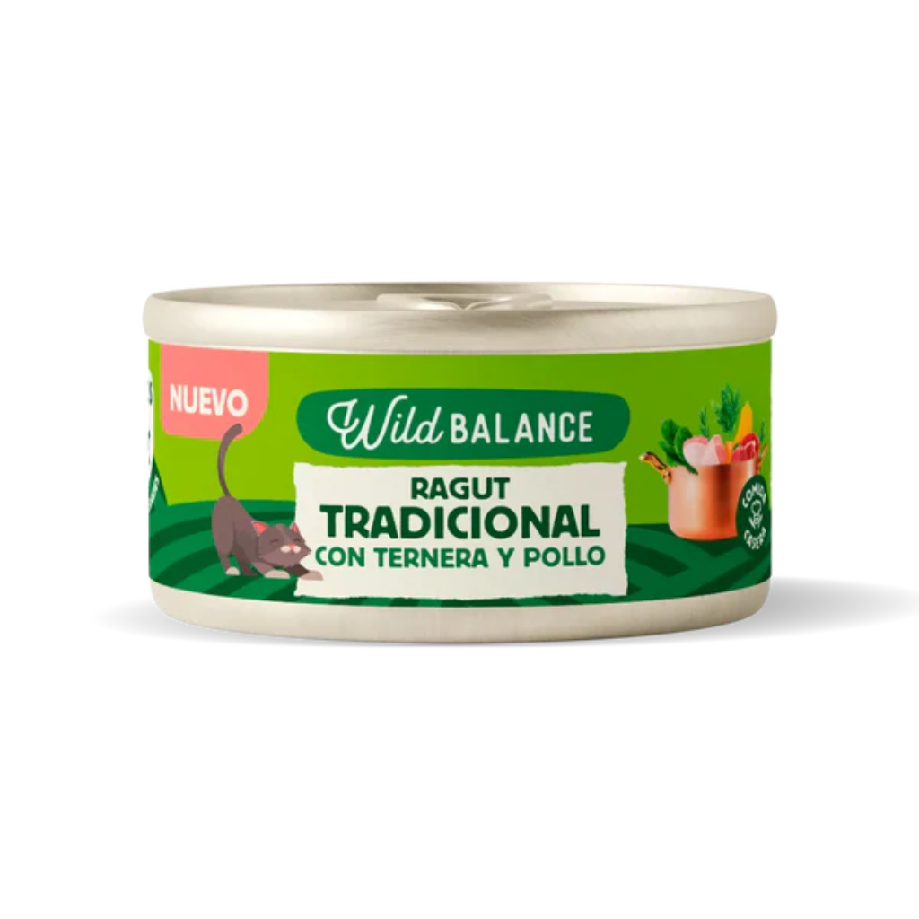 WILD BALANCE Ragut Tradicional de Ternera y Pollo 80 g