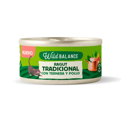 WILD BALANCE Ragut Tradicional de Ternera y Pollo 80 g