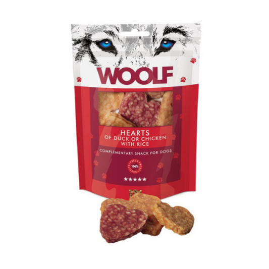 WOOLF Corazones de Pato y Pollo 100 g