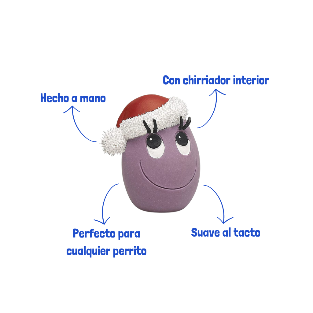 LANCO Huevo Noel Grande Lila para perros
