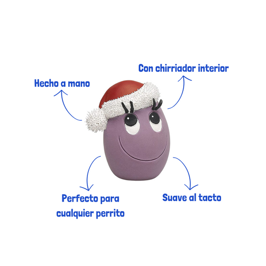 LANCO Huevo Noel Grande Lila para perros